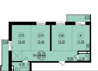 Продается 3-ком. квартира, 81.9 м2, посёлок Молодёжный, Берёзовая улица, 15/2