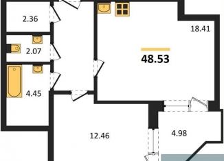 Однокомнатная квартира на продажу, 48.5 м2, Воронеж, Советский район