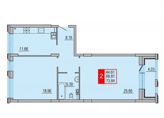 Продажа 2-комнатной квартиры, 73.8 м2, Тверь