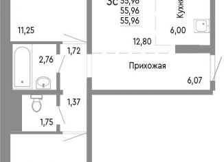 Продается трехкомнатная квартира, 56 м2, Челябинск, Нефтебазовая улица, 1к2, Советский район