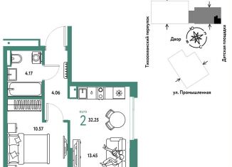 Продам 1-ком. квартиру, 32.3 м2, Тюмень, Центральный округ