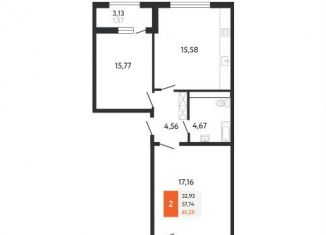 Продажа двухкомнатной квартиры, 61.2 м2, Краснодарский край, Мысхакское шоссе, 59В