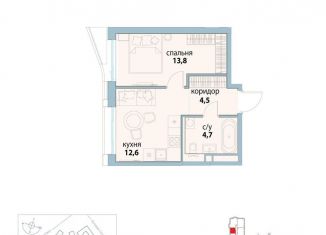 Продается однокомнатная квартира, 35.6 м2, Москва, ЮВАО