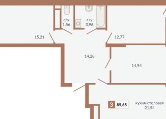 Продажа трехкомнатной квартиры, 85.7 м2, Свердловская область