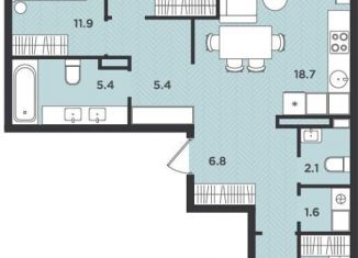 Продаю 3-комнатную квартиру, 78.5 м2, Архангельская область