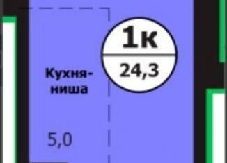 Квартира на продажу студия, 24.5 м2, Красноярск, Свердловский район