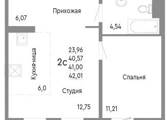 Продам 2-ком. квартиру, 41 м2, Челябинск, Советский район, Нефтебазовая улица, 1к2