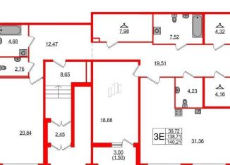 Продажа 2-ком. квартиры, 140.2 м2, Санкт-Петербург, Петровский проспект, 22, Петроградский район