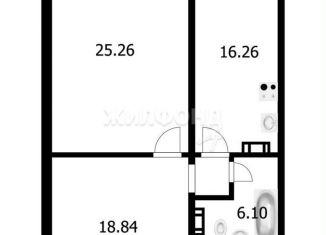 1-ком. квартира на продажу, 68.3 м2, Новосибирск, улица Татьяны Снежиной, 46/1, Октябрьский район