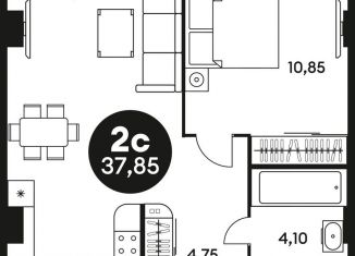 Продам 1-ком. квартиру, 37.5 м2, Ростов-на-Дону, Красноармейская улица, 254