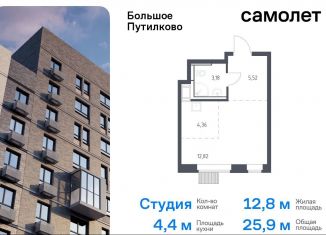 Продается квартира студия, 25.9 м2, деревня Путилково