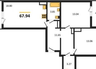 Продажа двухкомнатной квартиры, 67.9 м2, село Новая Усмань