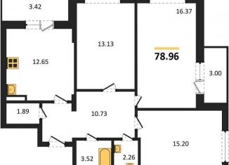 Продам 3-ком. квартиру, 79 м2, Воронеж, Коминтерновский район, улица Славы, 7