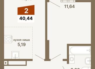 Продажа 1-комнатной квартиры, 40.4 м2, Свердловская область