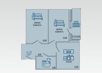 Продается 2-комнатная квартира, 56.9 м2, Волгоград, Советский район