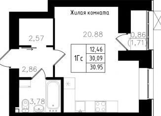 Продаю квартиру студию, 31 м2, Татарстан