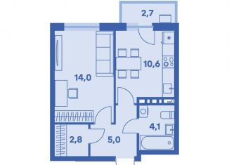 Продаю 1-комнатную квартиру, 37.3 м2, Пермь