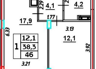 Продаю 1-ком. квартиру, 46 м2, Старый Оскол, проспект Алексея Угарова, 12А