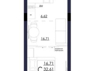 Продам 1-комнатную квартиру, 38.72 м2, Смоленская область, улица Маршала Ерёменко