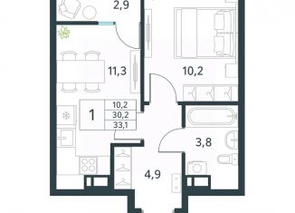 Продам однокомнатную квартиру, 33.1 м2, Забайкальский край