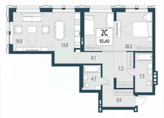Продаю 3-комнатную квартиру, 92.4 м2, Новосибирская область, проспект Димитрова, 5