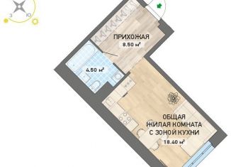 Квартира на продажу студия, 30.6 м2, Екатеринбург, улица Академика Вонсовского, 21, ЖК Балтийский