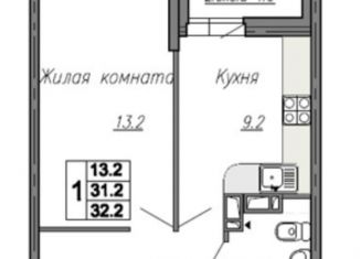 Продам 1-комнатную квартиру, 33 м2, Ростов-на-Дону, ЖК Скай Парк, улица Нансена, 83к1с1
