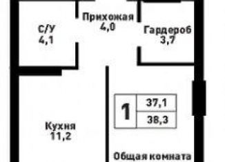 1-ком. квартира на продажу, 38.3 м2, Барнаул, Центральный район, Промышленная улица, 6