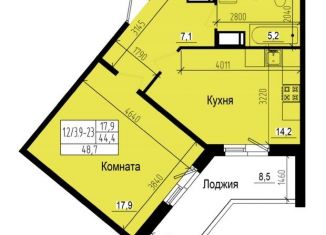 1-ком. квартира на продажу, 48.7 м2, посёлок Парголово, Ольгинская дорога, 3/20