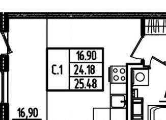 Продажа квартиры студии, 25.5 м2, городской посёлок Янино-1, ЖК Янила Драйв, улица Тюльпанов, 2