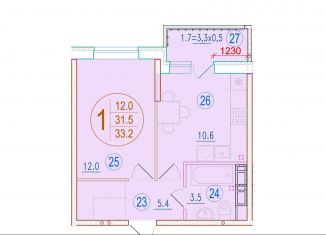 Продажа 1-комнатной квартиры, 33.2 м2, Ростов-на-Дону, жилой комплекс Западная Резиденция, лит9, ЖК Западная Резиденция