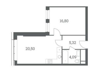 Продам 2-ком. квартиру, 46.7 м2, Москва, станция Шелепиха, Шелепихинский тупик