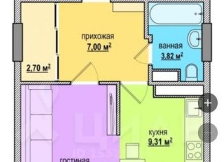 Продам 1-комнатную квартиру, 45 м2, Уфа, ЖК Черёмушки