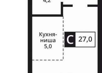 Продаю 1-комнатную квартиру, 27 м2, деревня Аристово, Северная улица