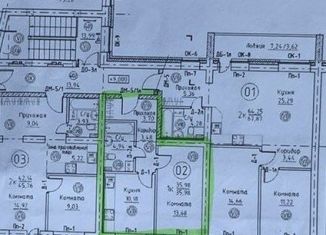 1-комнатная квартира на продажу, 36.2 м2, деревня Кисловка, бульвар Николая Гумилёва, 4, ЖК Рябиновый