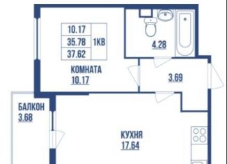 Продается однокомнатная квартира, 39.5 м2, Санкт-Петербург, Дачный проспект, муниципальный округ Княжево