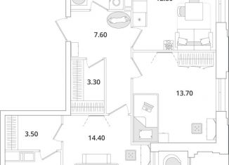 Продаю 2-комнатную квартиру, 66.3 м2, Санкт-Петербург, Планерная улица, 99, метро Комендантский проспект