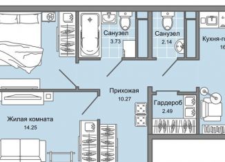 Продажа 3-ком. квартиры, 64 м2, Ульяновск, жилой комплекс Юлла, 2, Заволжский район