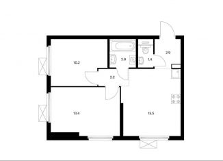 Продаю 2-комнатную квартиру, 48.5 м2, Москва, метро Владыкино