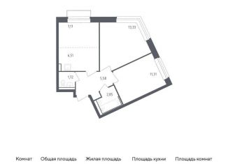 Продается 2-комнатная квартира, 48.5 м2, Московская область