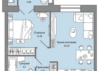 Продажа двухкомнатной квартиры, 44 м2, Кировская область, улица Дмитрия Козулева, 9