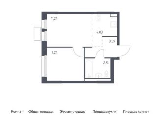 Продается 1-ком. квартира, 32.7 м2, Московская область, жилой комплекс Квартал Ивакино, к3