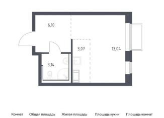 Квартира на продажу студия, 25.4 м2, посёлок Мирный, жилой комплекс Томилино Парк, к6.1