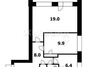Продажа 2-комнатной квартиры, 48.7 м2, Новосибирск, Учительская улица, 50, Калининский район
