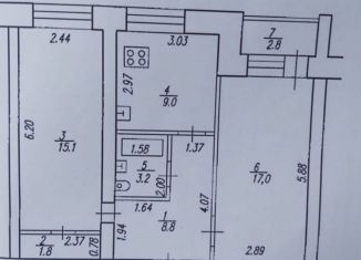 Продаю двухкомнатную квартиру, 56.3 м2, Уфа, улица Ленина, 162