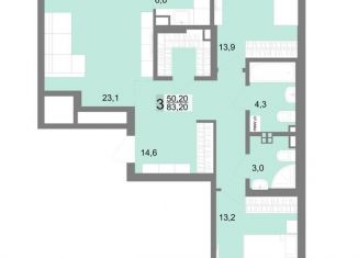 Продается 3-комнатная квартира, 83.1 м2, Свердловская область