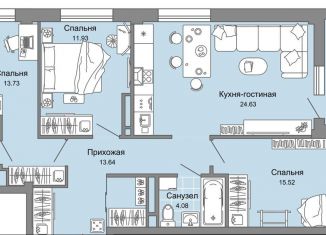 Продажа 4-комнатной квартиры, 90 м2, Кировская область