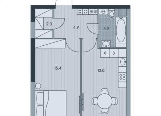 Продажа 1-ком. квартиры, 39.2 м2, Москва, Обручевский район