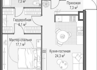 Продам однокомнатную квартиру, 161.5 м2, Москва, метро Выставочная