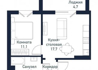 Продажа однокомнатной квартиры, 35.1 м2, Челябинская область